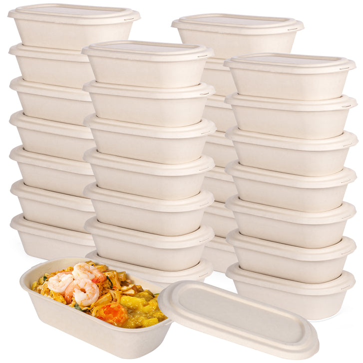 Disposable Meal Prep Container - 2 Comp, 34oz