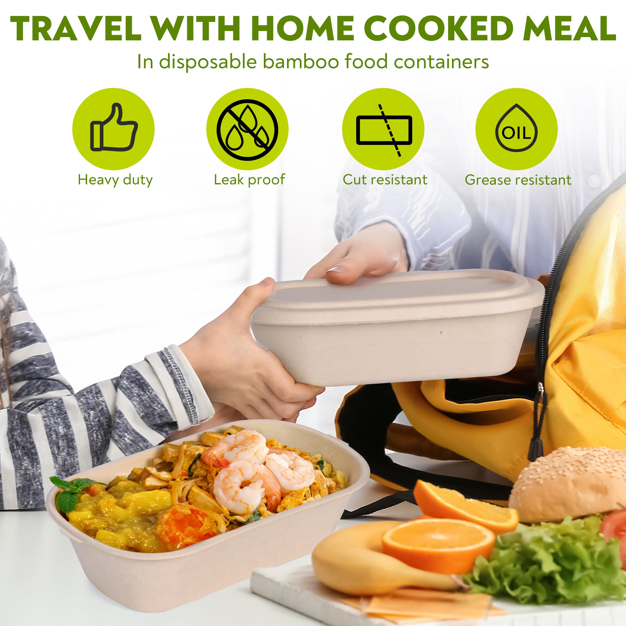Disposable Meal Prep Container 37oz Enviro Safe Home