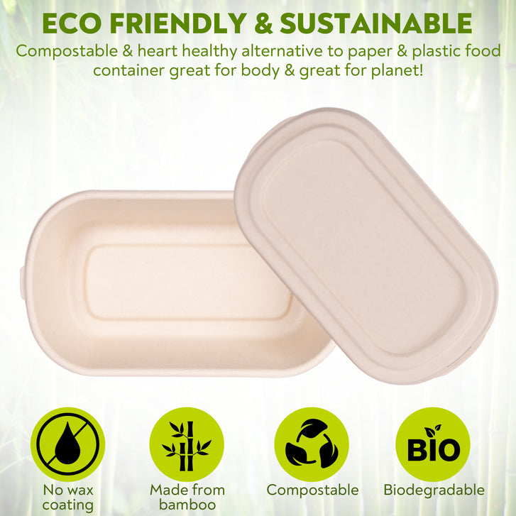 eco-friendly food meal prep containers with